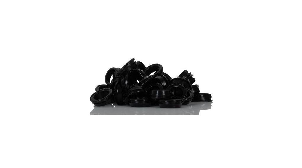 Cable Grommet, 15.5mm, Black, Pack of 100 pieces